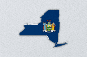 illustration of New york on parchment