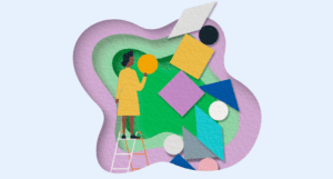 illustration of teacher managing and multitasking
