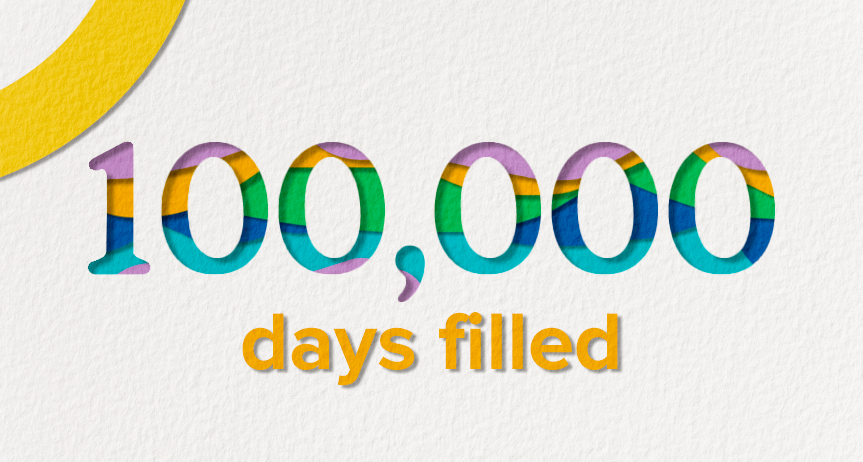 100,000 days filled