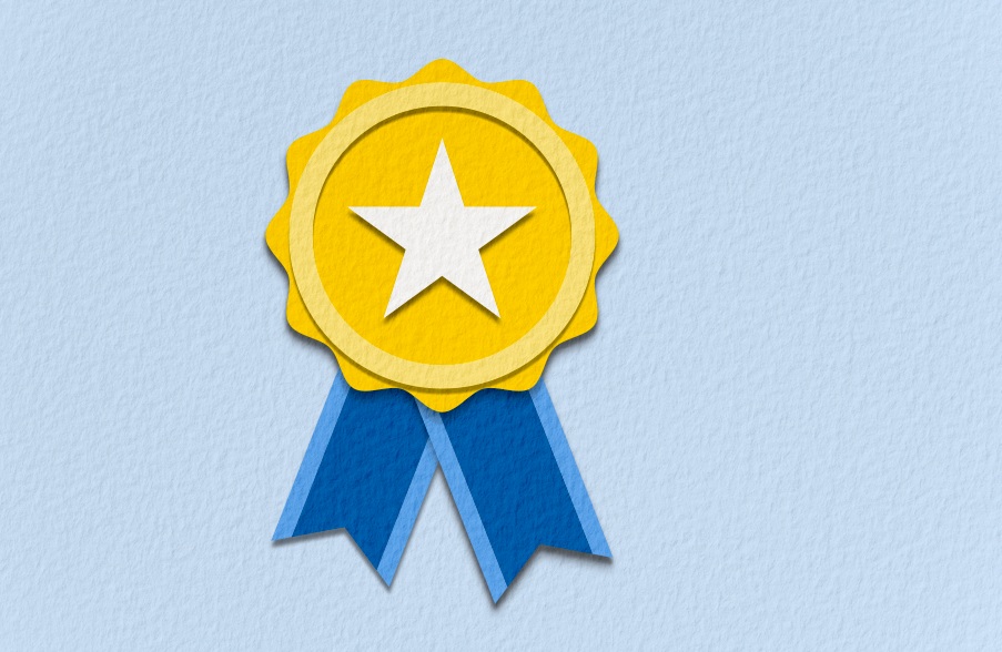 illustrated award badge