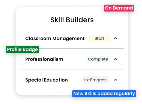 Swing Education SkillBuilder in-app training for substitute teachers.