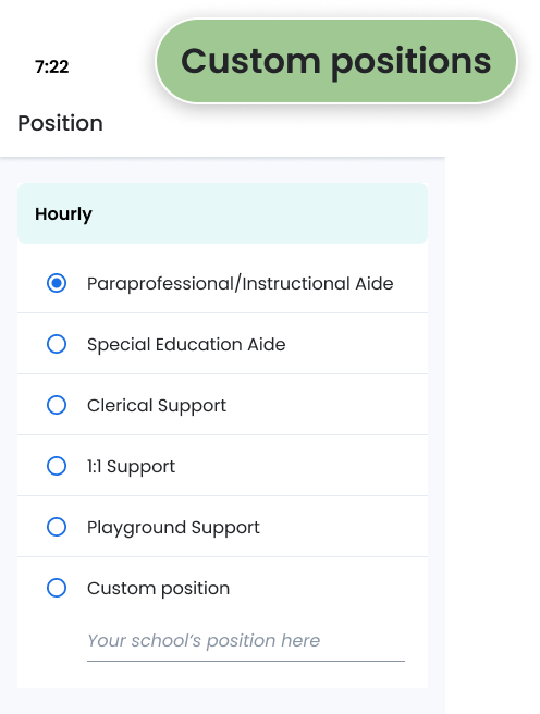 Swing Education one platform for all classified staff roles including paraprofessionals clerical and playground support.