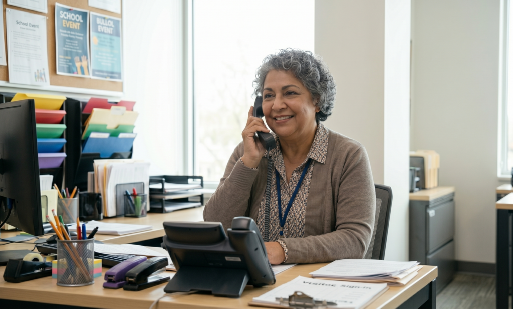 Clerical and office support staff in school district office.